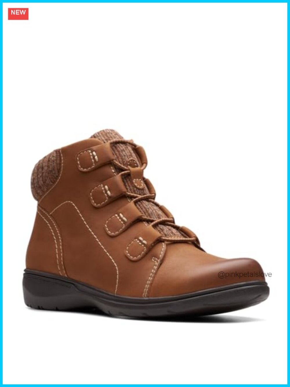 Women's Burnished Nubuck Ankle Booties Sweater Knit Comfort Boots